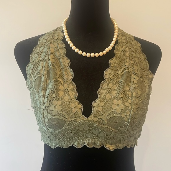 Free People Other - Free people olive green bralette small like new